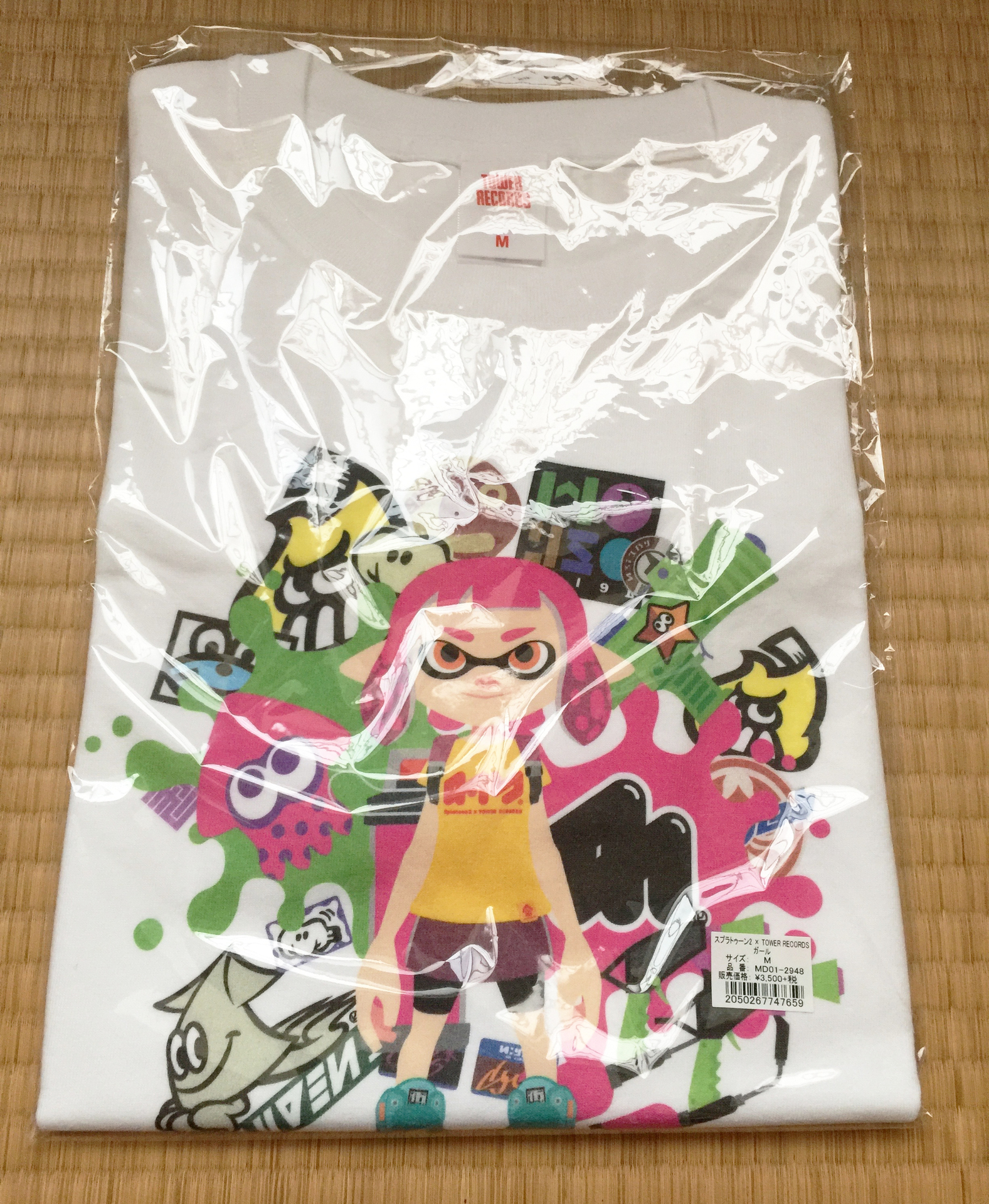 スプラトゥーン × TOWER RECORD イカタコ T-shirts XL-